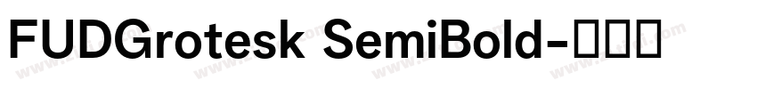 FUDGrotesk SemiBold字体转换
